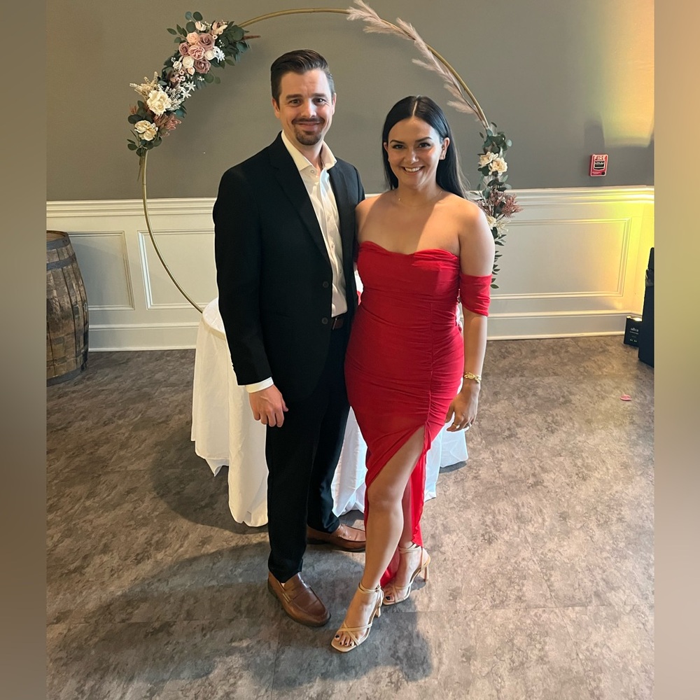 Hello Molly Vibrant Red One Shoulder Dress